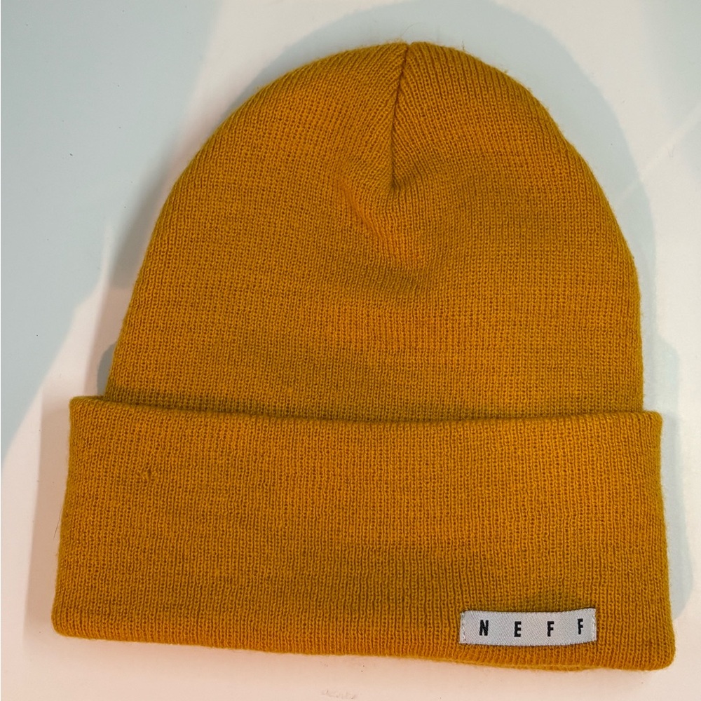 Neff Mustard Yellow Knit Cuffed Beanie
